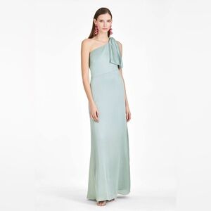 Sachin + Babi Chelsea One-Shoulder Mint Gown